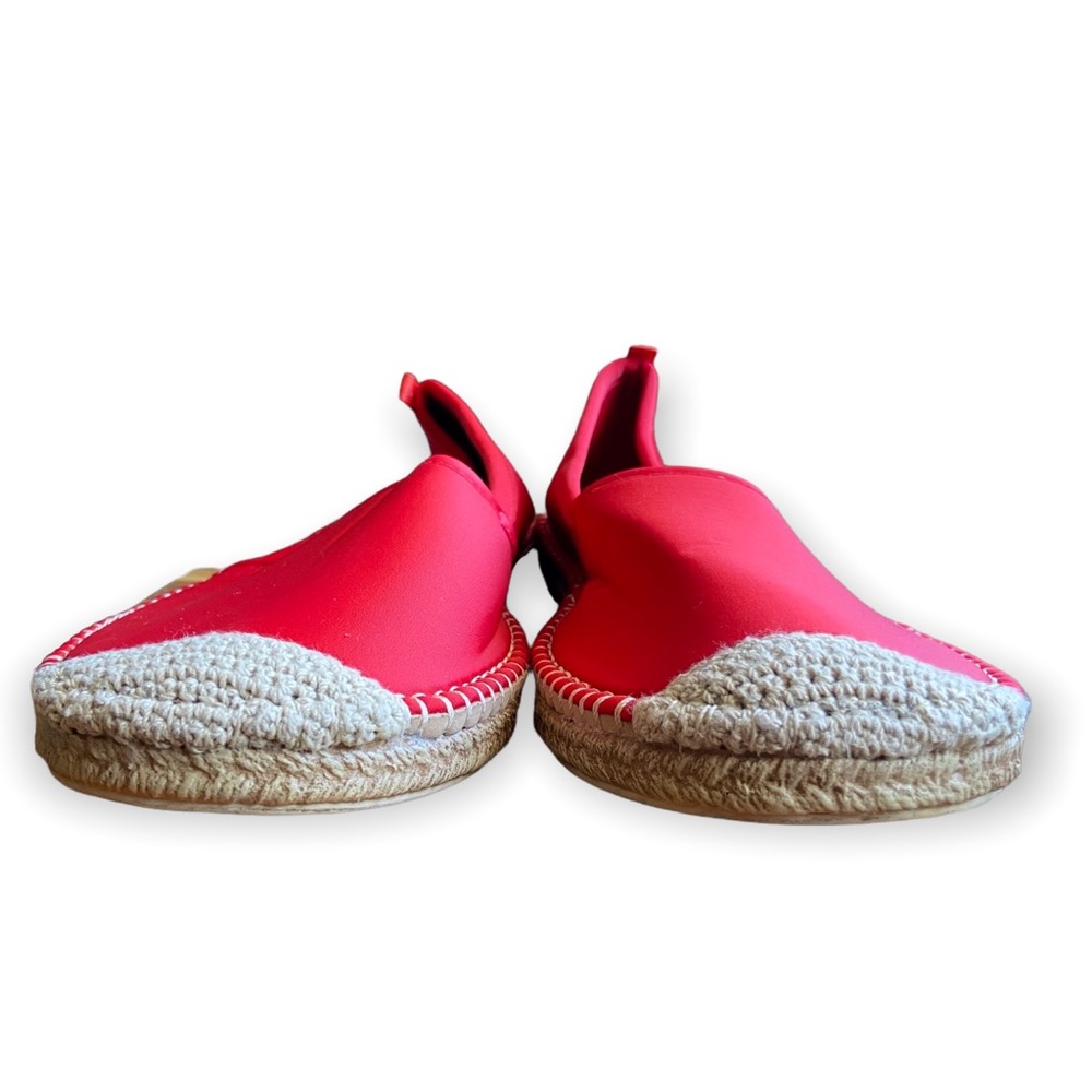 Sea Star Beachwear Shoes Red Crochet Neoprene Espadrille Slip On Size 10 - Picture 3 of 11
